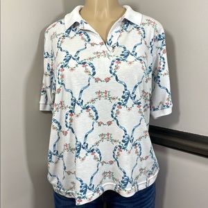 JASON MAXWELL Vintage Polo Tee Large Cottagecore Country Goose 90’s Princess